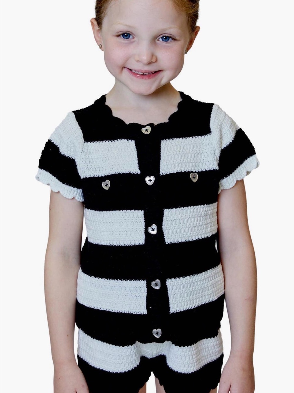 NWT Design History Kids' Stripe Sweater & Shorts Set - Big Kids' Size M